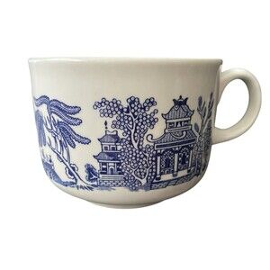 Churchill Willow Blue Breakfast Cup England